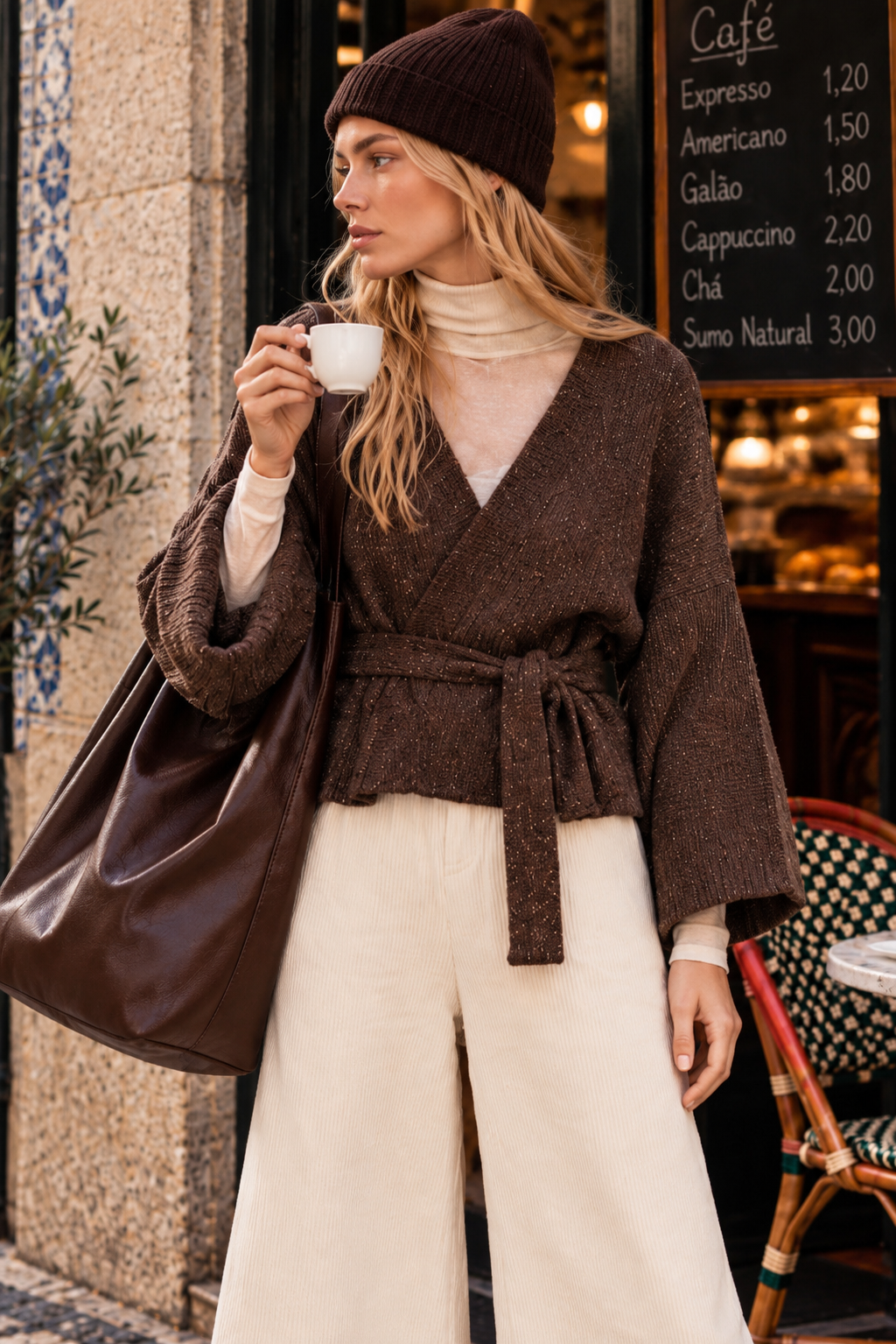Wrap Tie Open Sweater